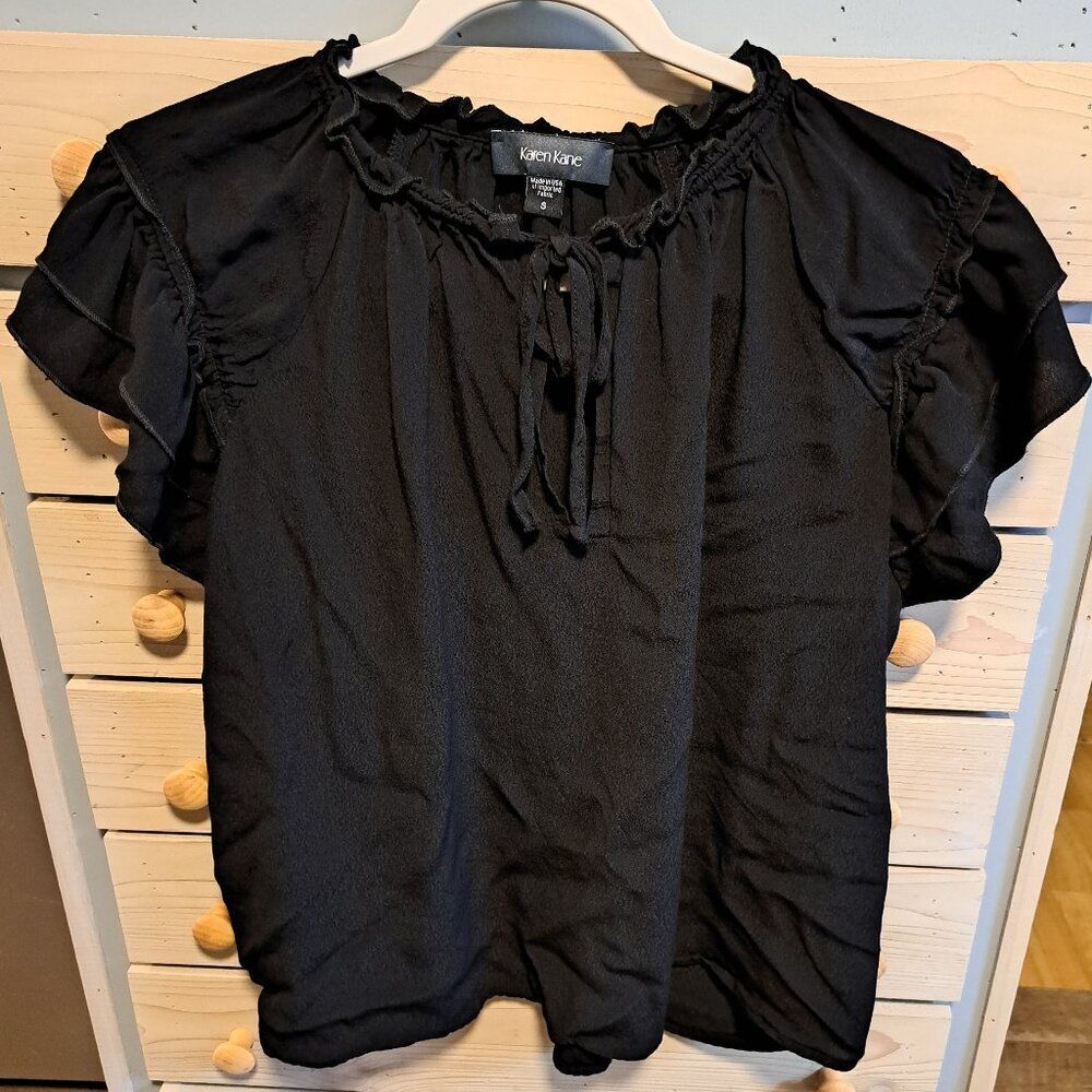 Karen Kane- Black- Peasant Style Top-Small